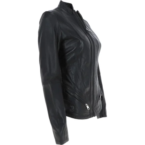Leather Jacket Black/nap : Alana -The Bridge Store leather jacket black nap alana p276 18527 image