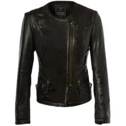 Leather Jacket Brown : Helena