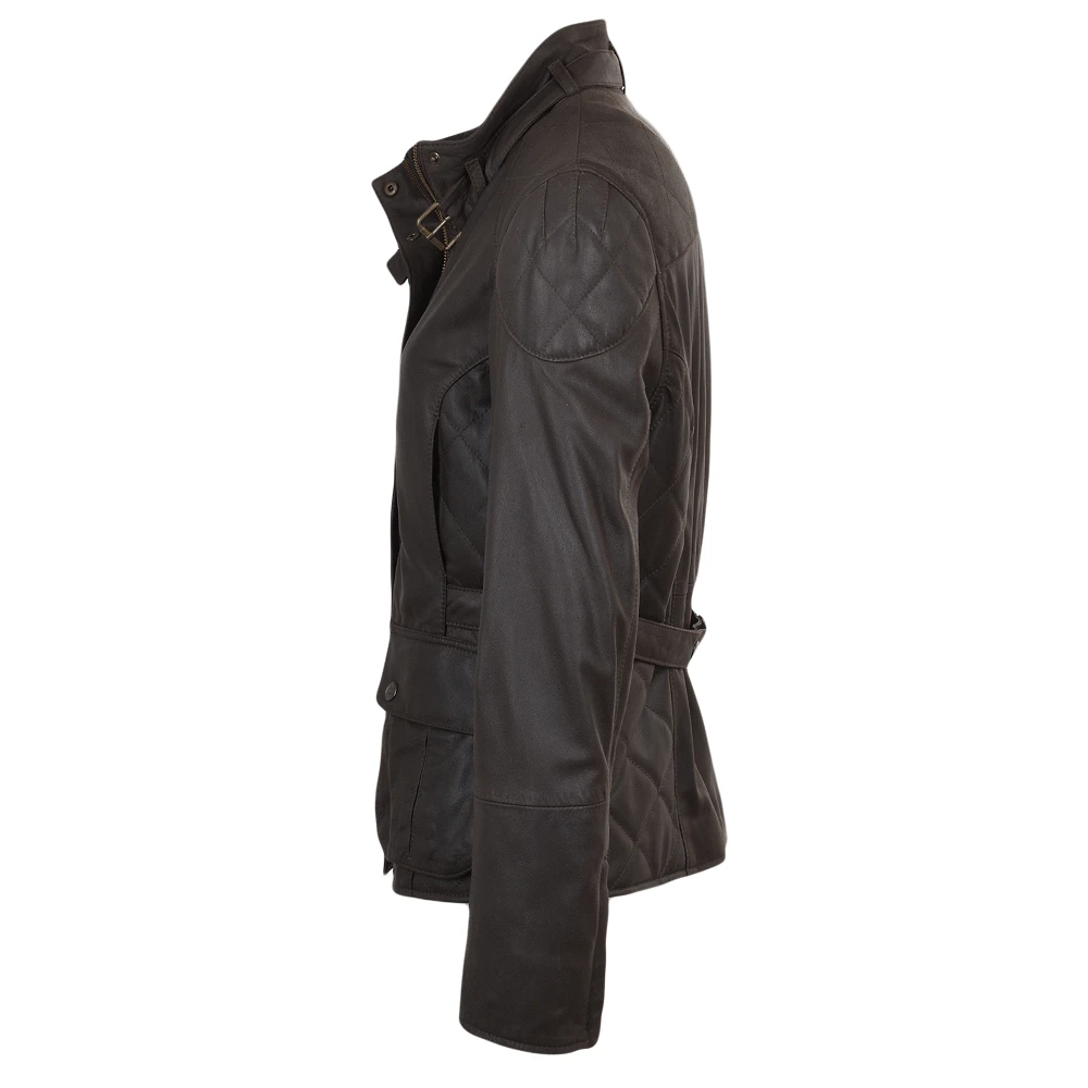 Leather Jacket Brown/napp : Emerald 4 Leather Jacket Brown/napp : Emerald - Image 2