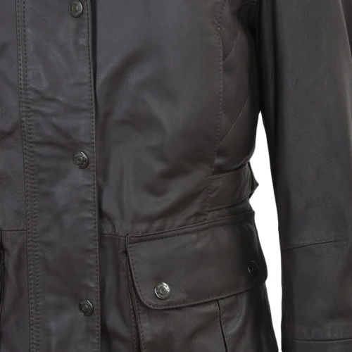 Leather Jacket Brown/napp : Emerald -The Bridge Store leather jacket brown napp emerald p491 1870 image