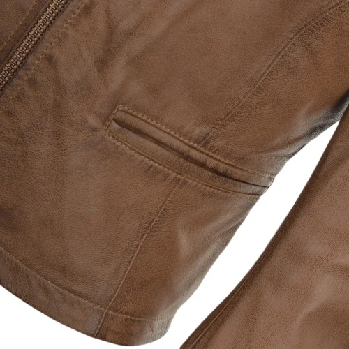 Leather Jacket Coffee : Alisa -The Bridge Store leather jacket coffee alisa p1142 4805 image