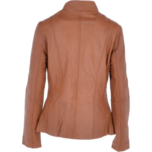 Leather Jacket Cognac/ddy : Isla -The Bridge Store leather jacket cognac ddy isla p3730 16164 image