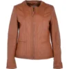 Leather Jacket Cognac/nap: Liona -Default Template 2 leather jacket cognac nap liona p3737 16194 image