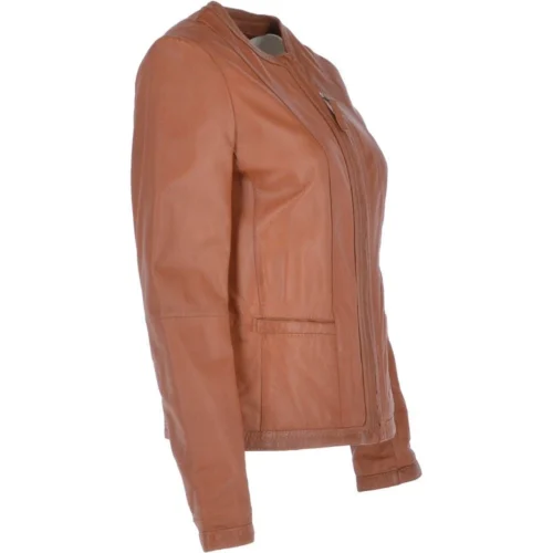 Leather Jacket Cognac/nap: Liona -The Bridge Store leather jacket cognac nap liona p3737 16197 image