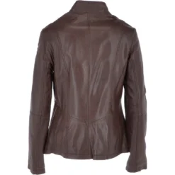 Leather Jacket Mid Brown/app : Isla -Default Template 2 leather jacket mid brown app isla p3731 16168 image