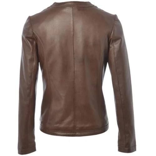 Leather Jacket Mid Brown : Liona 9 Leather Jacket Mid Brown : Liona -The Bridge Store leather jacket mid brown liona p77 243 image