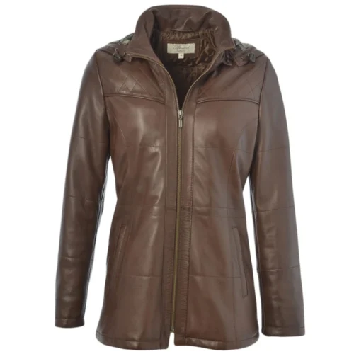 Leather Jacket Mid Brown : Molly