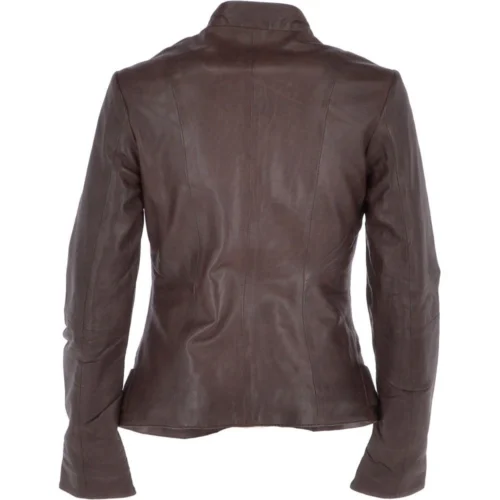 Leather Jacket Mid Brown/nap : Alana -The Bridge Store leather jacket mid brown nap alana p3741 16176 image