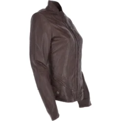 Leather Jacket Mid Brown/nap : Alana -Default Template 2 leather jacket mid brown nap alana p3741 16177 image