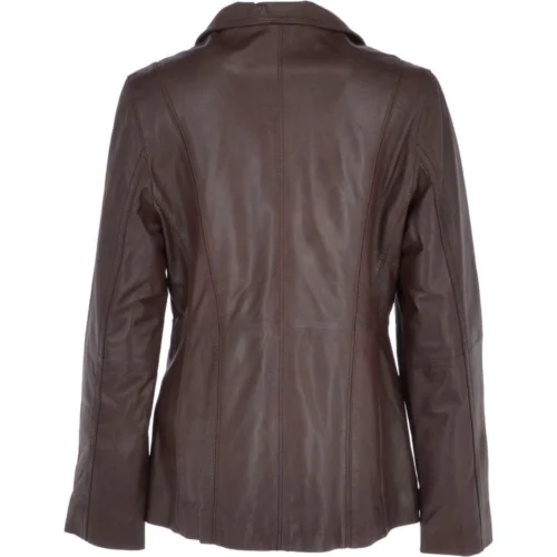 Leather Jacket Mid Brown/nap : Marabelle -The Bridge Store leather jacket mid brown nap marabelle p3735 16204 image