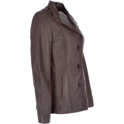 Leather Jacket Mid Brown/nap : Marabelle -The Bridge Store leather jacket mid brown nap marabelle p3735 16205 image