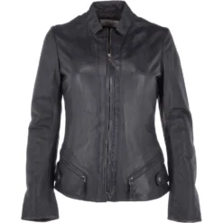 Leather Jacket Navy/nap : Alana