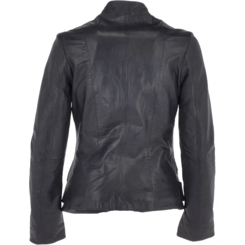 Leather Jacket Navy/nap : Alana -The Bridge Store leather jacket navy nap alana p3742 16180 image