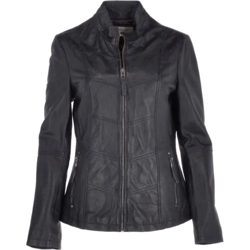 Leather Jacket Navy/nap : Isla