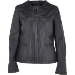 Leather Jacket Navy/nap: Liona