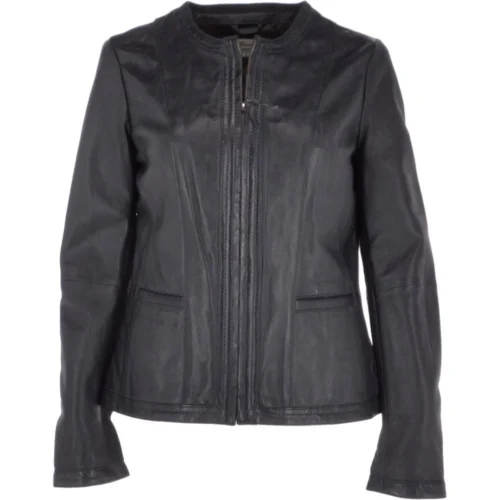 Leather Jacket Navy/nap: Liona