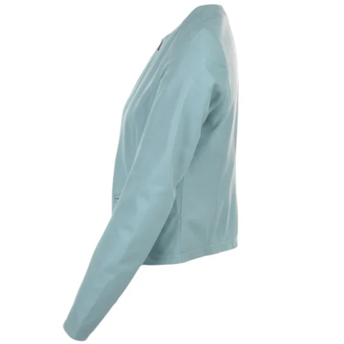 Leather Jacket Pale Blue : Alisa -The Bridge Store leather jacket pale blue alisa p1124 4798 image