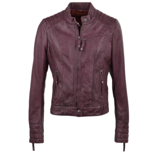 Leather Jacket Purple : Essen