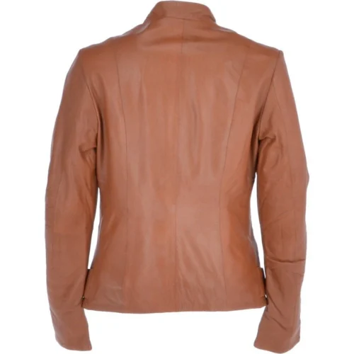 Leather Jacket Tan/nap : Alana -The Bridge Store leather jacket tan nap alana p1458 14805 image
