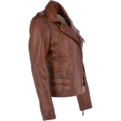 Leather Jacket Tan : Ruby -Default Template 2 leather jacket tan ruby p3203 14152 image