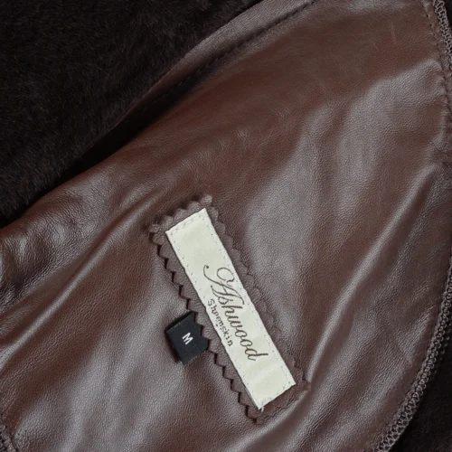 Long Hair Toscana Lapel Coat Brown : Toscwan -The Bridge Store long hair toscana lapel coat brown toscwan p877 3791 image