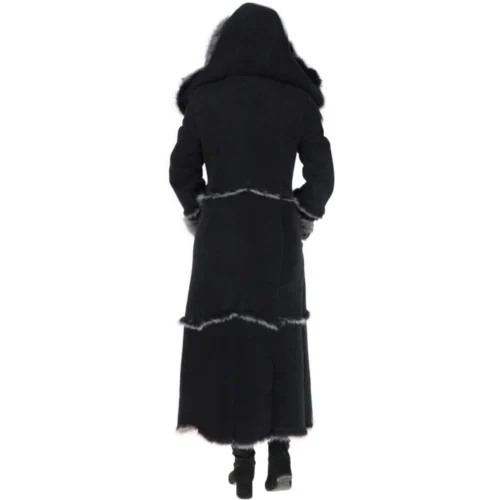 Long Length Sheepskin Coat Black : Sophia 15 Long Length Sheepskin Coat Black : Sophia -The Bridge Store long length sheepskin coat black sophia p98 25047 image