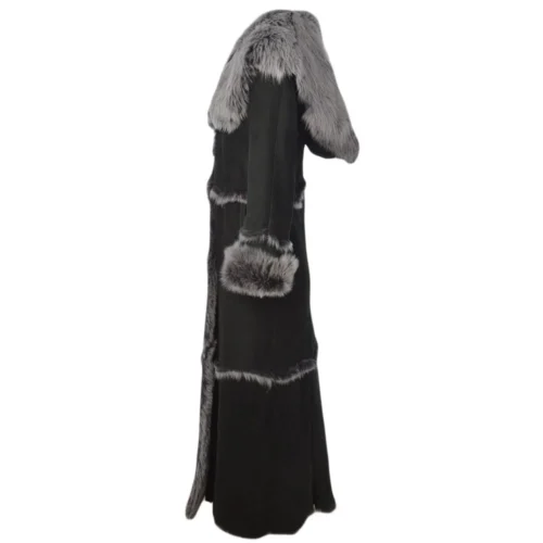 Long Length Sheepskin Coat Black : Sophia 12 Long Length Sheepskin Coat Black : Sophia -The Bridge Store long length sheepskin coat black sophia p98 382 image