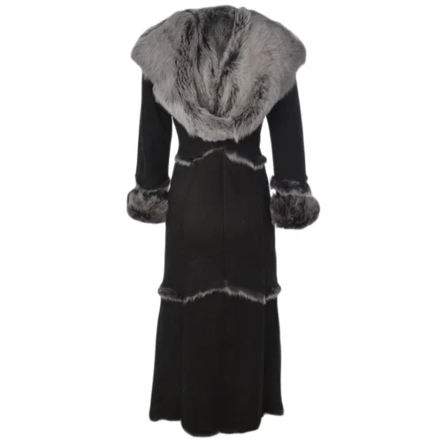 Long Length Sheepskin Coat Black : Sophia 14 Long Length Sheepskin Coat Black : Sophia -The Bridge Store long length sheepskin coat black sophia p98 383 image
