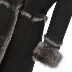 Long Length Sheepskin Coat Black : Sophia -Default Template 2 long length sheepskin coat black sophia p98 384 image