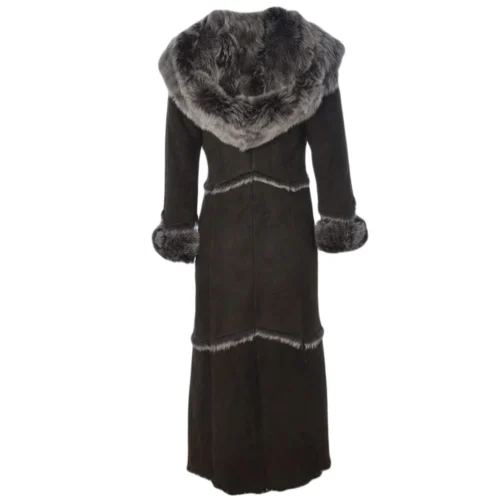 Long Length Sheepskin Coat Brown : Sophia 14 Long Length Sheepskin Coat Brown : Sophia -The Bridge Store long length sheepskin coat brown sophia p99 388 image