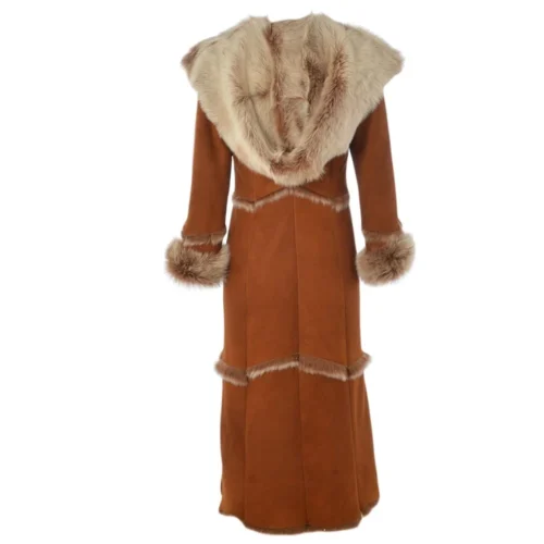 Long Length Sheepskin Coat Tan : Sophia 14 Long Length Sheepskin Coat Tan : Sophia -The Bridge Store long length sheepskin coat tan sophia p104 398 image