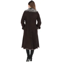Long Length Toscana Suede Leather Coat Brown : Alaska -Default Template 2 long length toscana suede leather coat brown alaska p882 25040 image