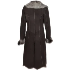 Long Length Toscana Suede Leather Coat Brown : Alaska -Default Template 2 long length toscana suede leather coat brown alaska p882 3799 image