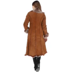 Long Length Toscana Suede Leather Coat Tan : Alaska -Default Template 2 long length toscana suede leather coat tan alaska p883 25034 image