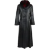 Long Length Trench Coat Fox Trim Black : Collena -Default Template 2 long length trench coat fox trim black collena p1256 5446 image