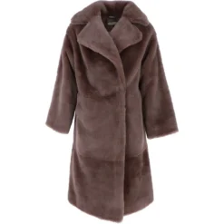 Long Skeepskin Overcoat Coco Brown: Celine