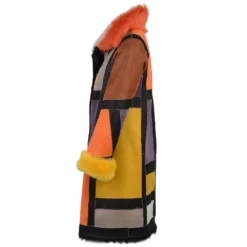 Luxury Patchwork Art Reversible Sheepskin Coat Multi : Monet -Default Template 2 luxury patchwork art reversible sheepskin coat multi monet p1736 7643 image
