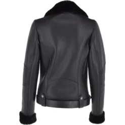 Luxury Side Zip Sheepskin Pilot/ Biker Jacket Black : Cirilla -Default Template 2 luxury side zip sheepskin pilot biker jacket black cirilla p3767 16282 image
