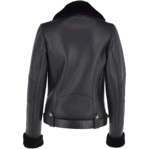 Luxury Side Zip Sheepskin Pilot/ Biker Jacket Black : Cirilla 8 Luxury Side Zip Sheepskin Pilot/ Biker Jacket Black : Cirilla -The Bridge Store luxury side zip sheepskin pilot biker jacket black cirilla p3767 16282 image