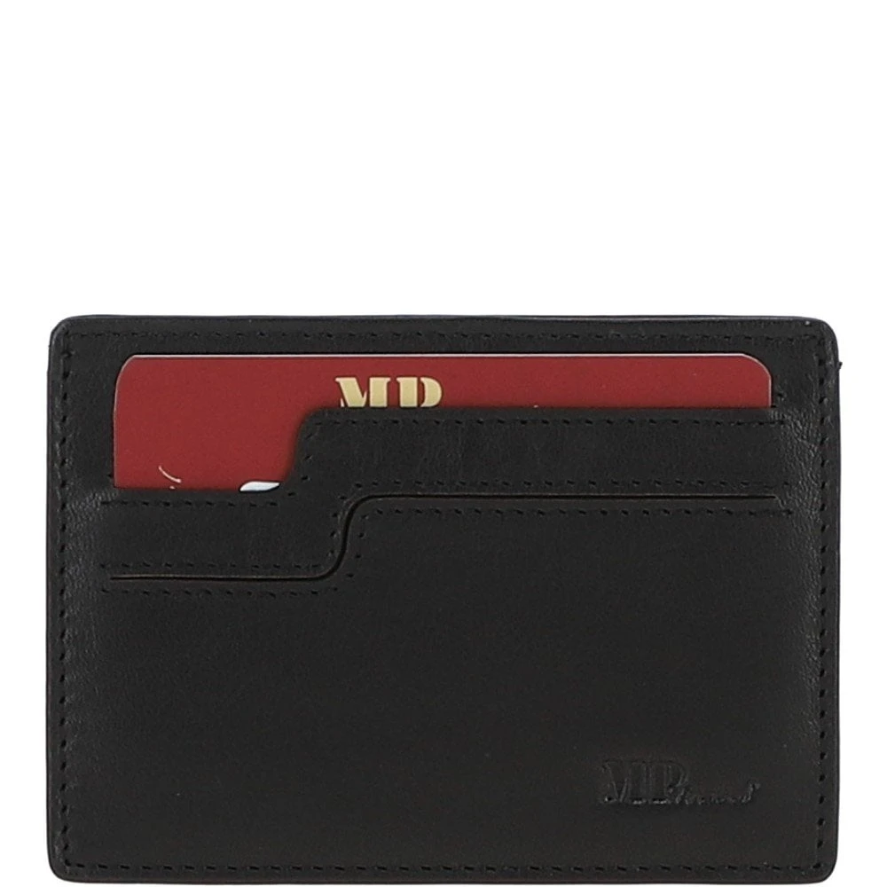 Luxury Slim Leather Wallet Black : MP B21P052 3 Luxury Slim Leather Wallet Black : MP B21P052