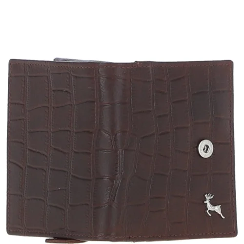 Medium Croc Print Leather Wallet Purse Brandy/croc: MC7 -The Bridge Store medium croc print leather wallet purse brandy croc mc7 p6854 25345 image
