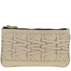 Medium Leather Purse Beige : Ela 1252