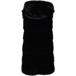 Reversible Mink Hooded Gilet Black : Topaz -Default Template 2 reversible mink hooded gilet black topaz p1419 7000 image
