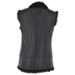 Reversible Toscana Suede Leather Gilet Black/ Black : Sarnai -Default Template 2 reversible toscana suede leather gilet black black sarnai p2584 11976 image