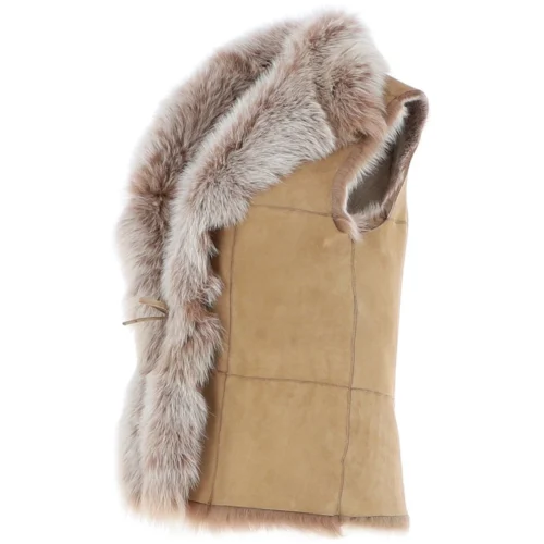 Reversible Toscana Suede Leather Gilet Camel : Kashmina 9 Reversible Toscana Suede Leather Gilet Camel : Kashmina -The Bridge Store reversible toscana suede leather gilet camel kashmina p8023 28591 image