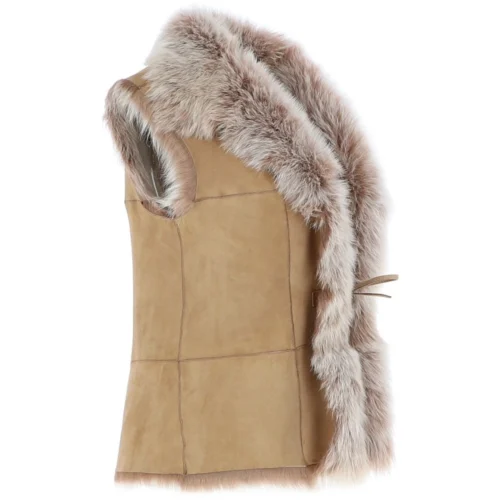 Reversible Toscana Suede Leather Gilet Camel : Kashmina 11 Reversible Toscana Suede Leather Gilet Camel : Kashmina -The Bridge Store reversible toscana suede leather gilet camel kashmina p8023 28593 image