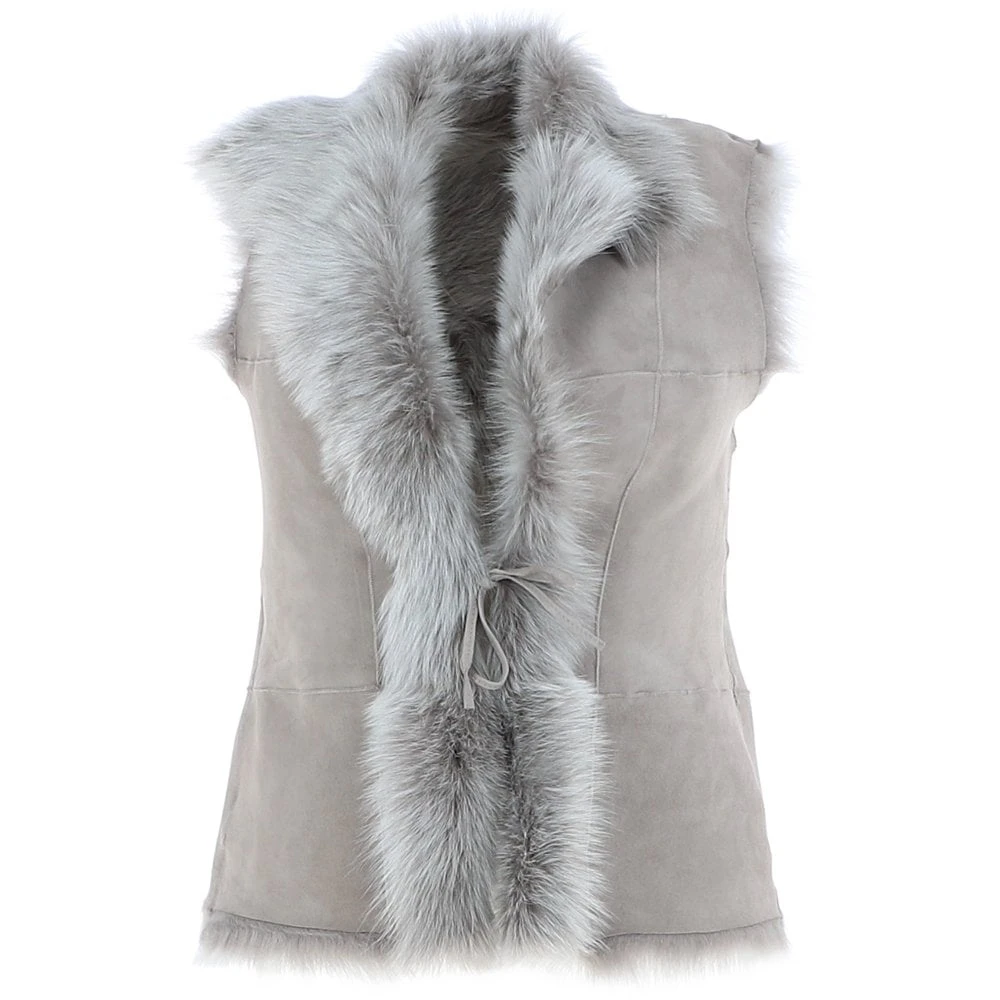 Reversible Toscana Suede Leather Gilet Topo : Kashmina 3 Reversible Toscana Suede Leather Gilet Topo : Kashmina