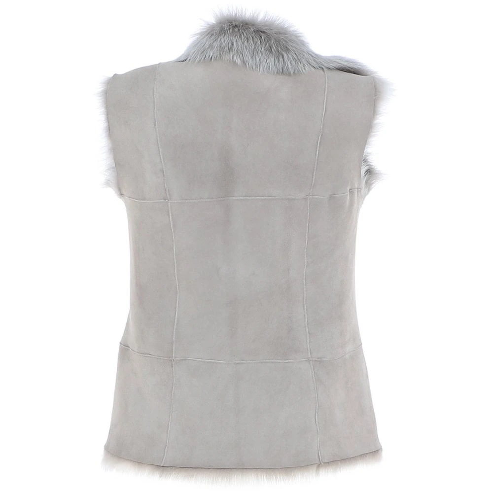 Reversible Toscana Suede Leather Gilet Topo : Kashmina 6 Reversible Toscana Suede Leather Gilet Topo : Kashmina - Image 4