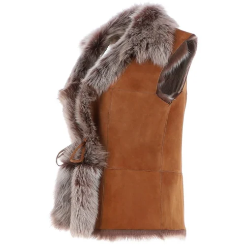 Reversible Toscana Suede Leather Gilet Whisky : Kashmina 9 Reversible Toscana Suede Leather Gilet Whisky : Kashmina -The Bridge Store reversible toscana suede leather gilet whisky kashmina p8027 28571 image