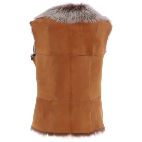 Reversible Toscana Suede Leather Gilet Whisky : Kashmina 10 Reversible Toscana Suede Leather Gilet Whisky : Kashmina -The Bridge Store reversible toscana suede leather gilet whisky kashmina p8027 28572 image